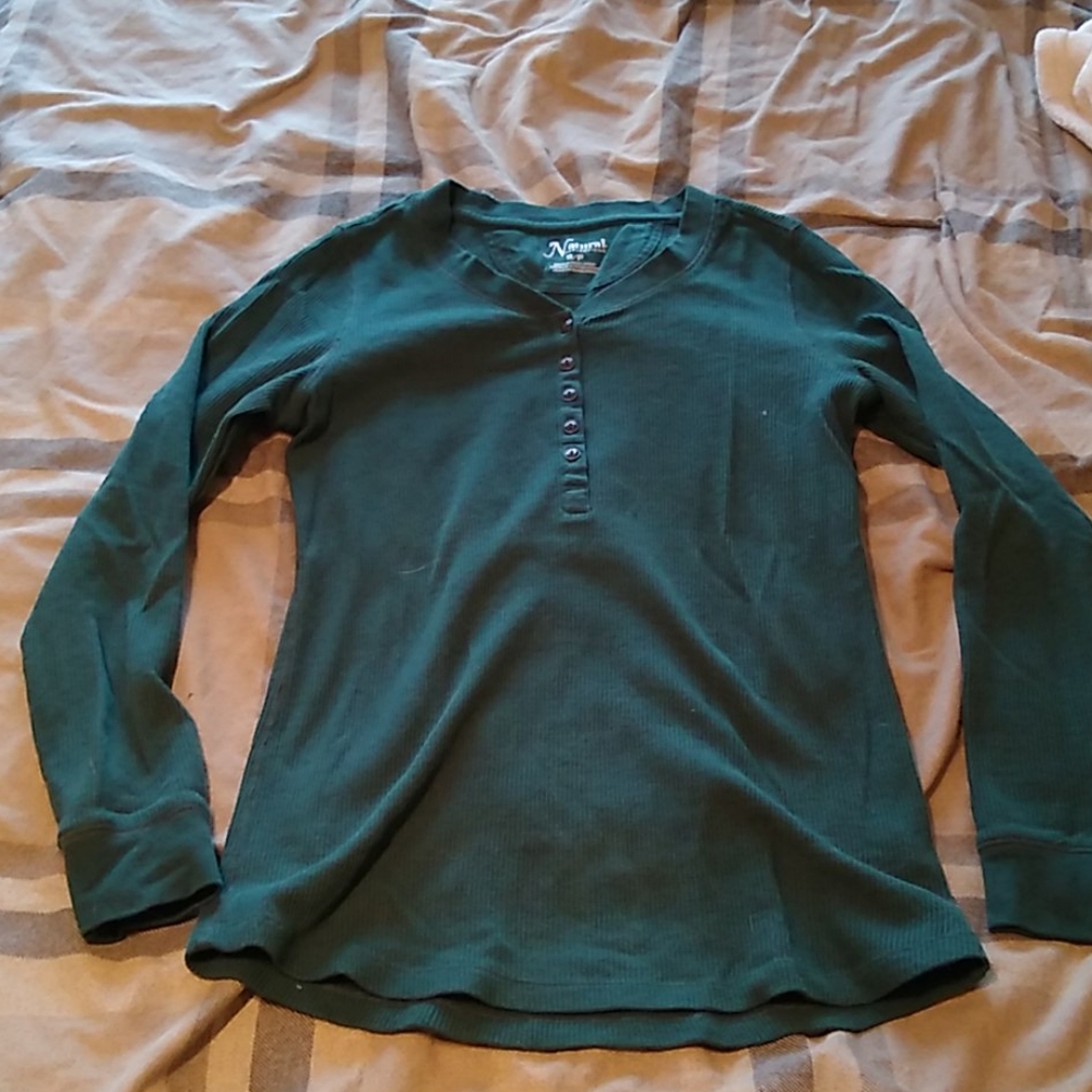 Women's thermal henley. Size S